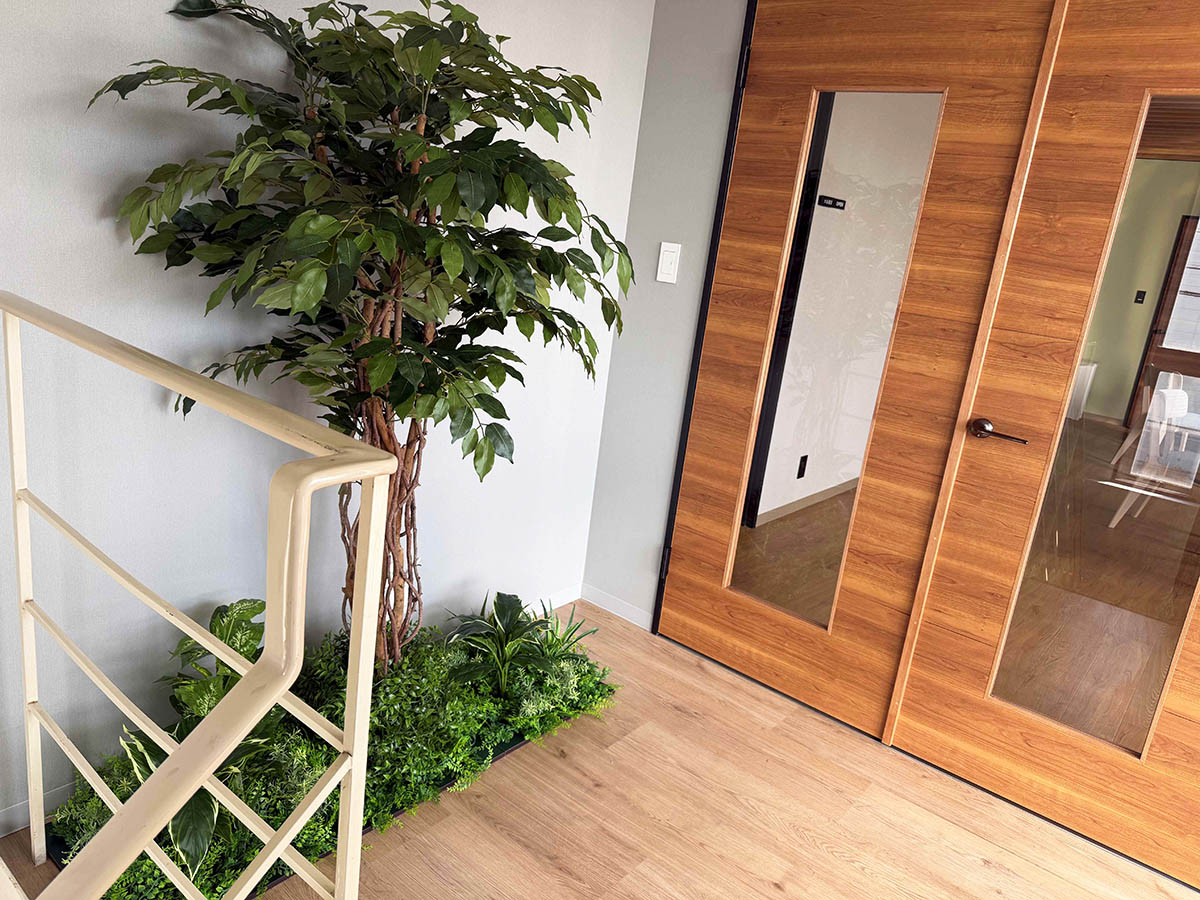 寄せ植えプランター GR5036 シェフレラ H2050｜人工観葉植物 連接樹木