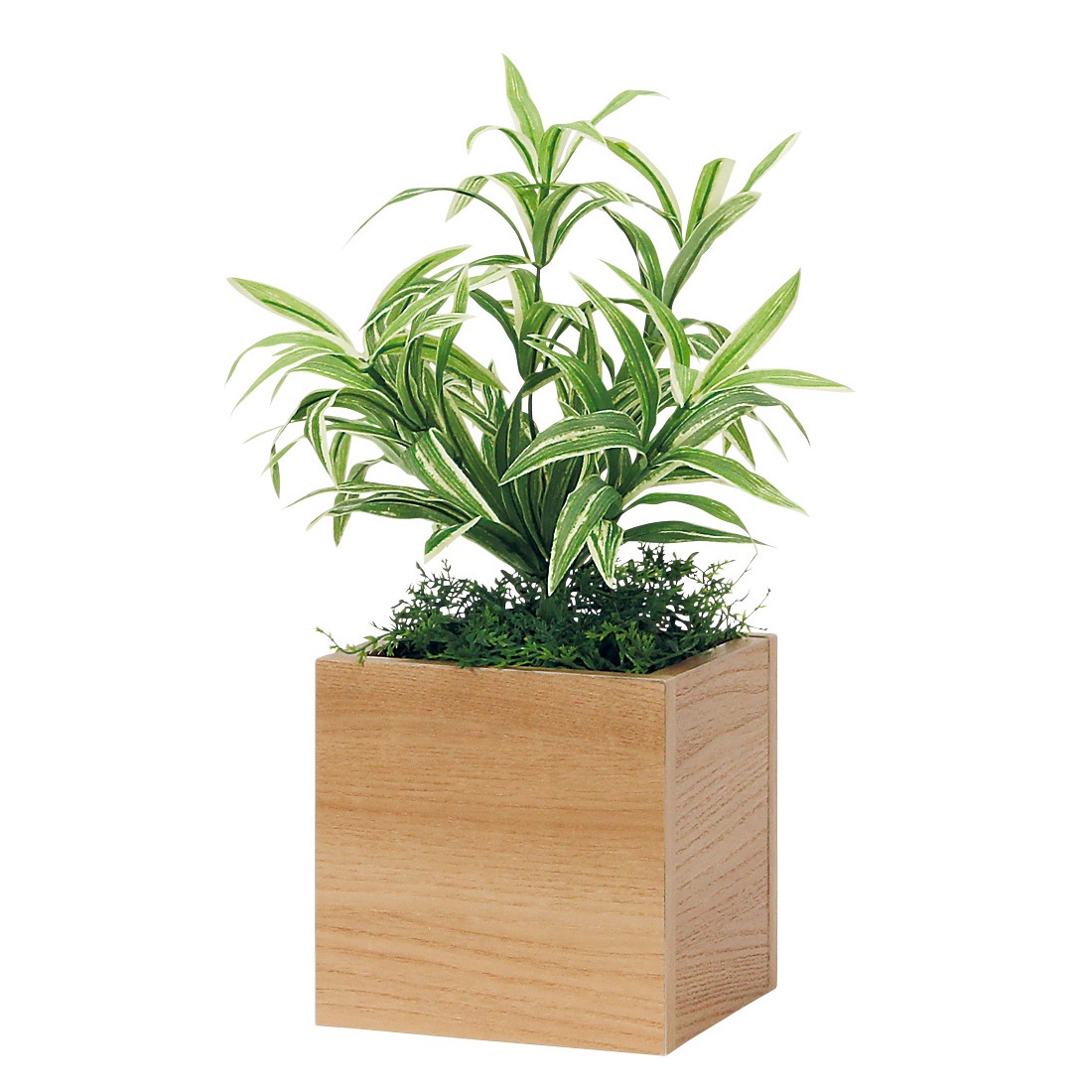 卓上ポット GR4480｜フェイクグリーン 卓上 キューブタイプ ナチュラル