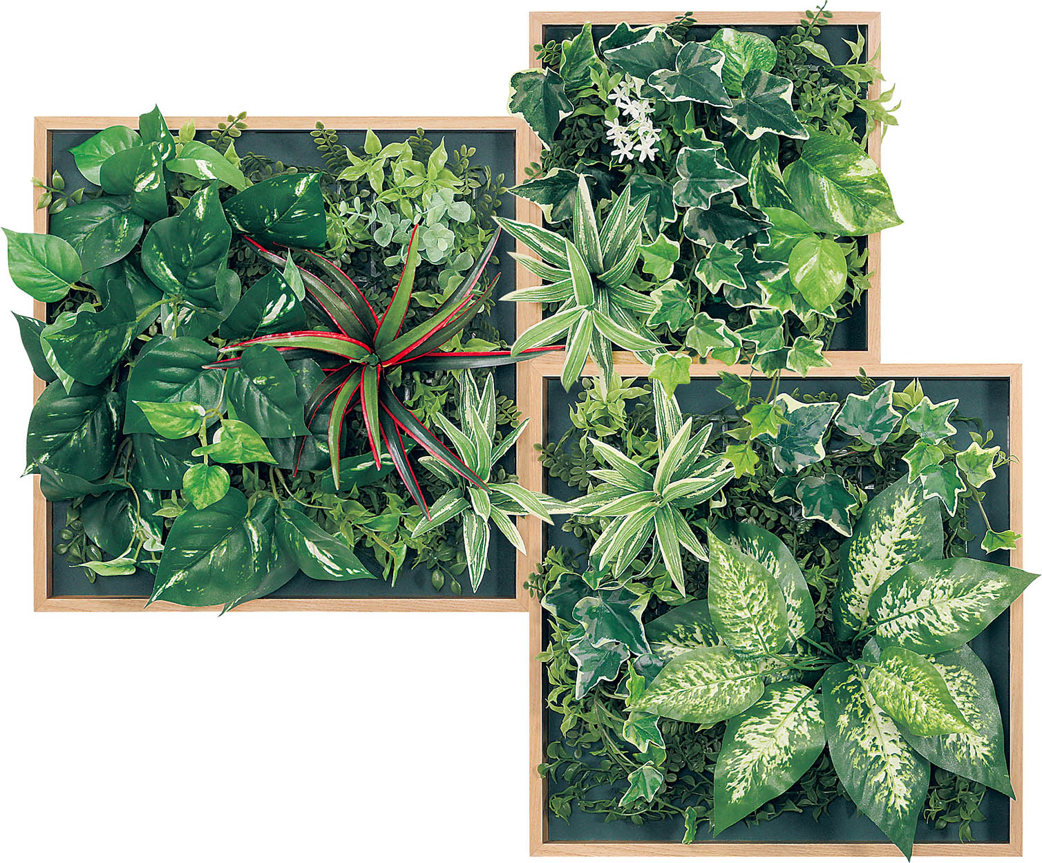 マグネットグリーン GM1861 3連｜フェイクグリーン 壁面緑化