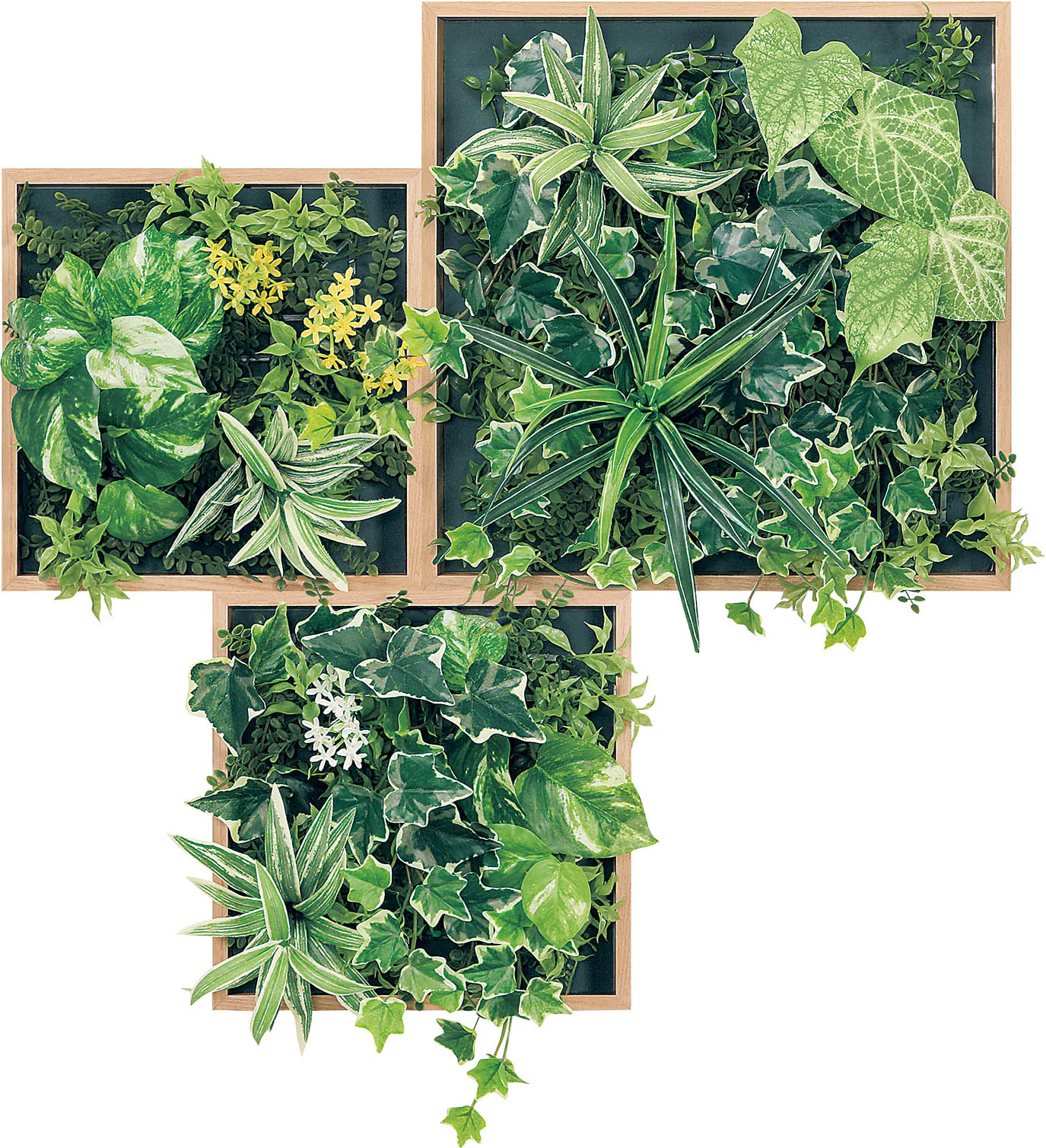 マグネットグリーン GM1862 3連｜フェイクグリーン 壁面緑化